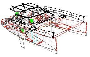 Etude volumes catamaran